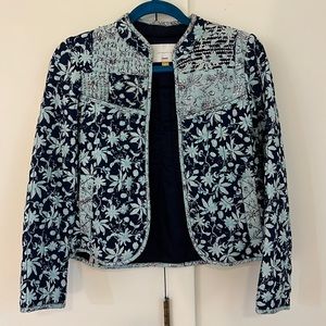 Leifsdottir for Anthropologie quilted jacket. Size 6